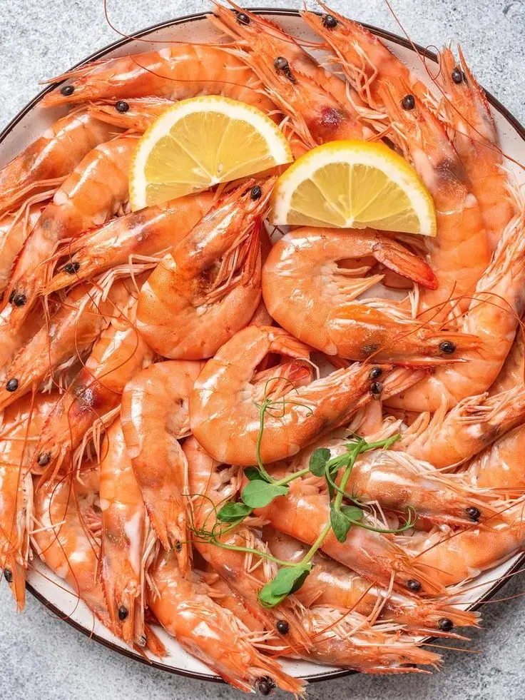 Boiled shrimps