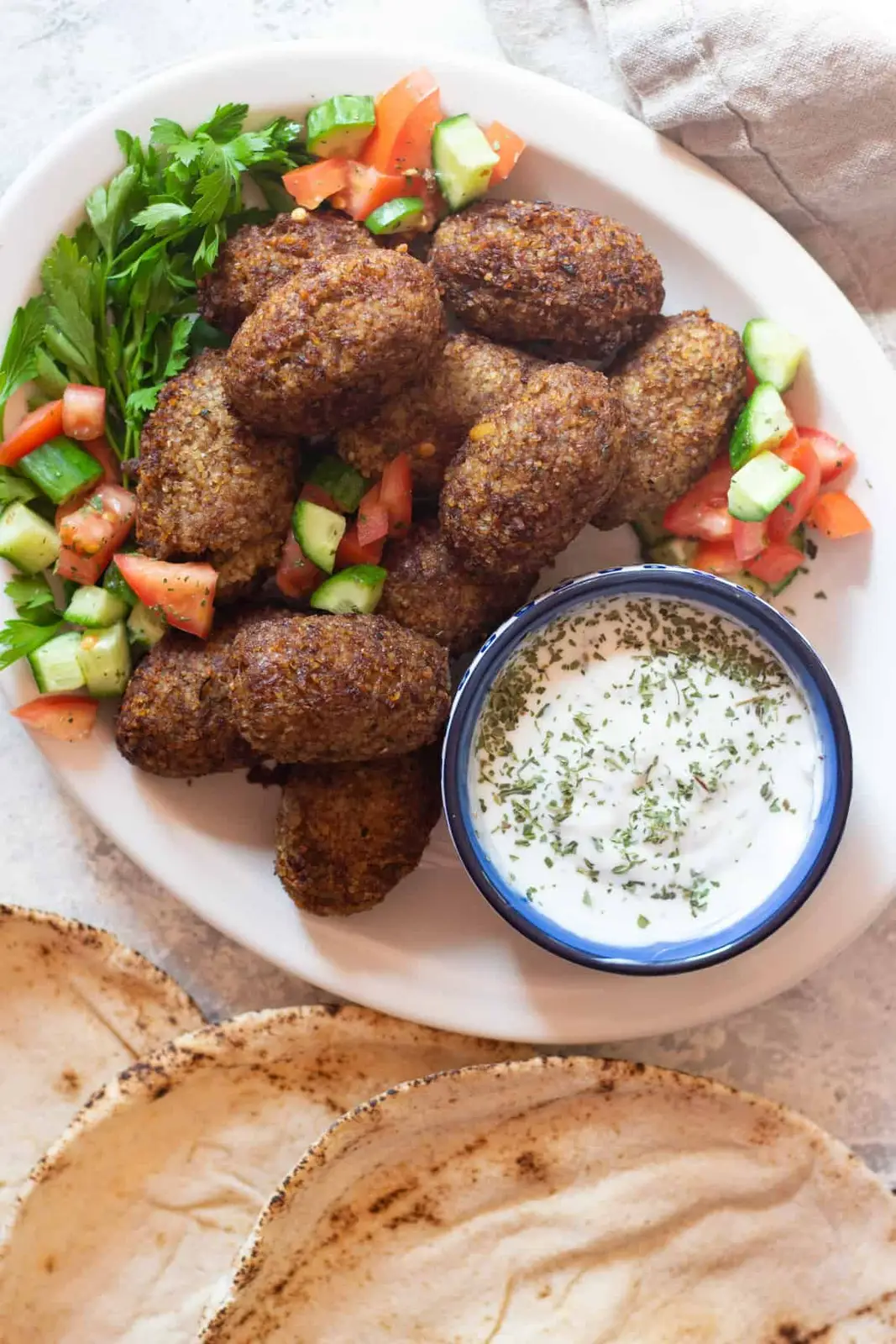 Fried fish kibbeh