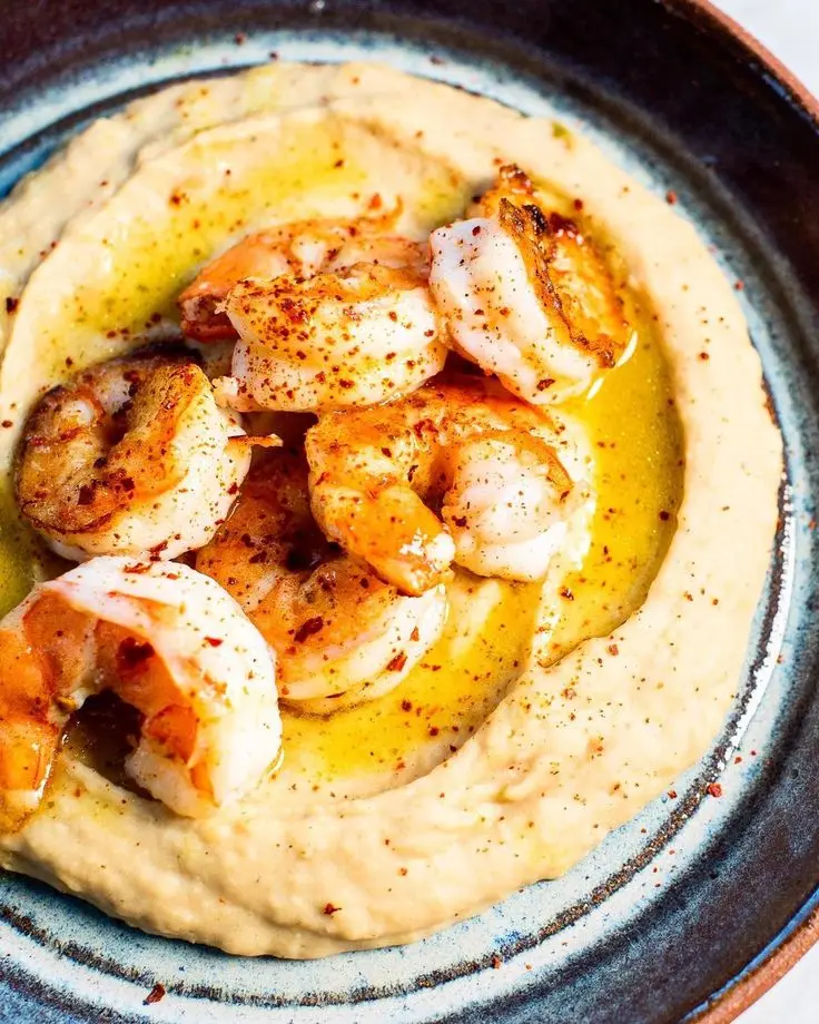 Hummus with Shrimp